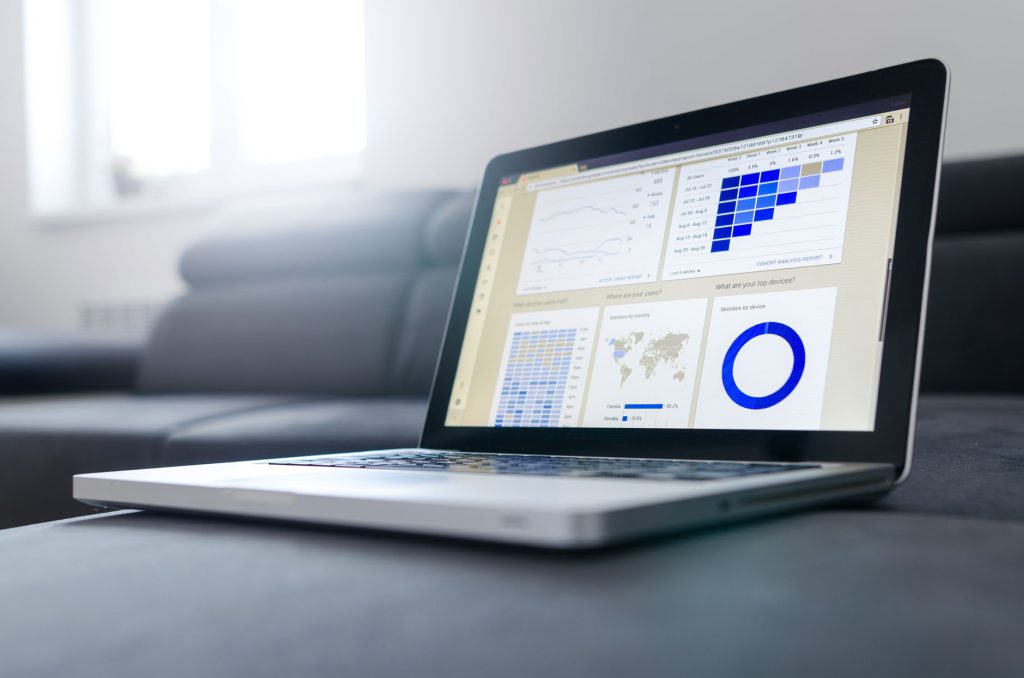 Analytics dashboard showing lead and sales data
